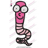 Worm The Finger Embroidery Design